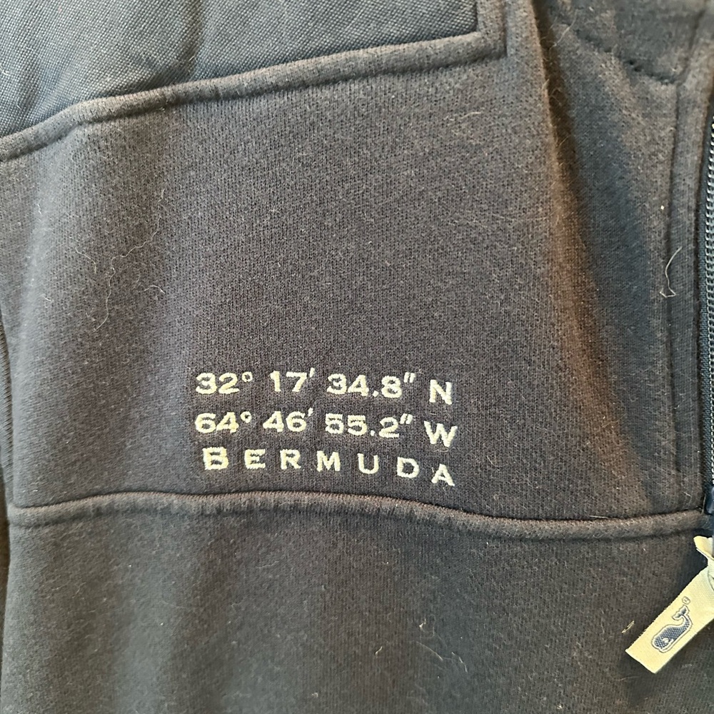 Vineyard Vines Navy Quarter-Zip Pullover - Picture 2 of 4